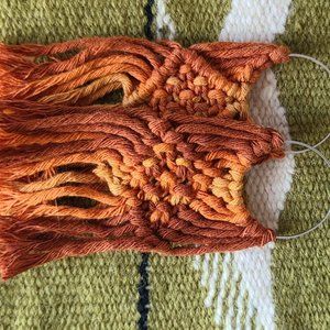 Macrame earrings.